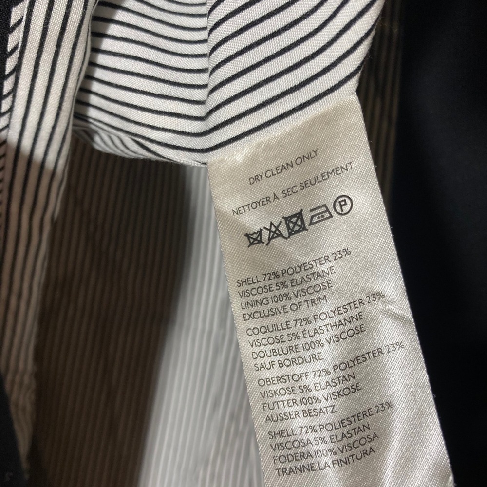 Maeve Anthropologie Black Double Breasted Pinstripe Lined Blazer XS Minimalist - Picture 7 of 7